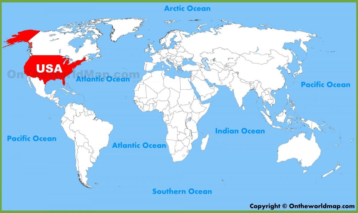 الولايات المتحدة الأمريكية في خريطة العالم
