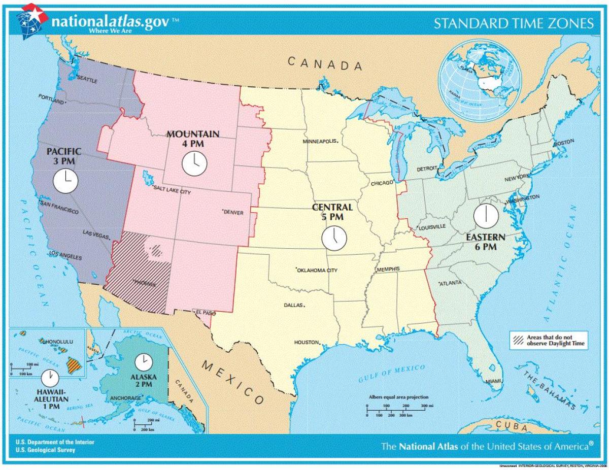 الولايات المتحدة خريطة المنطقة