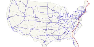 خريطة US route 1